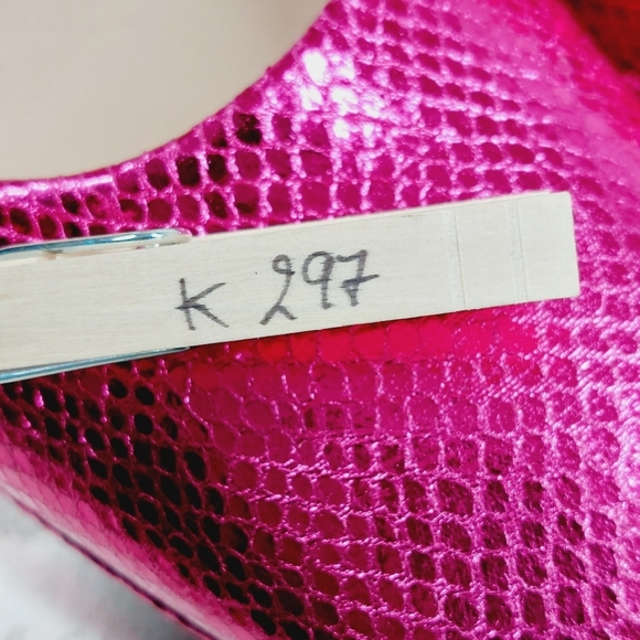 NEW BP BE PROUD Fynn Pink Metallic Ankle Strap Platform Heeled Sandals K297 - Picture 12 of 12